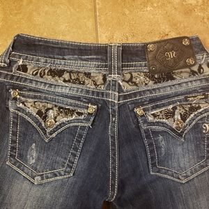 Miss me size 28 embellished pocket Jean. IEC